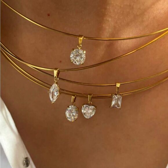 Anthropologie Jewelry - Statement Gold Necklace N1063